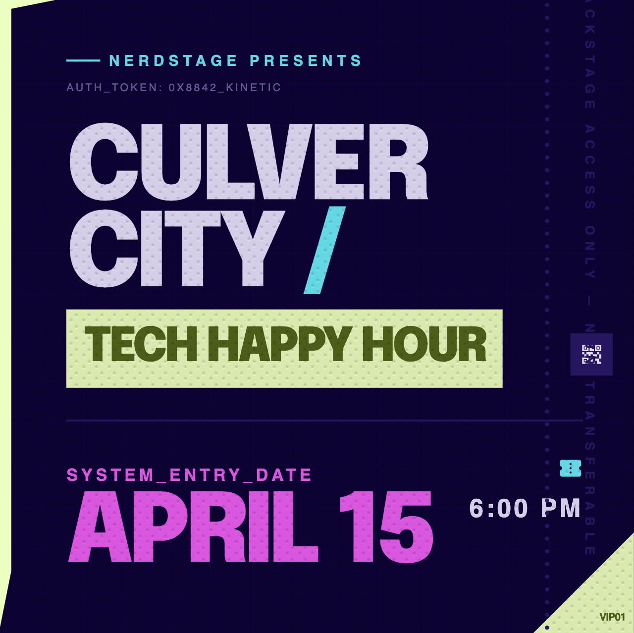 Culver City Tech Happy Hour · April 15 · 6 PM