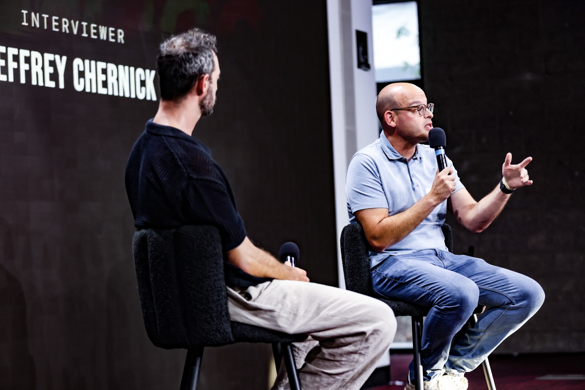 Darren Berkovitz on the mic during the fireside chat
